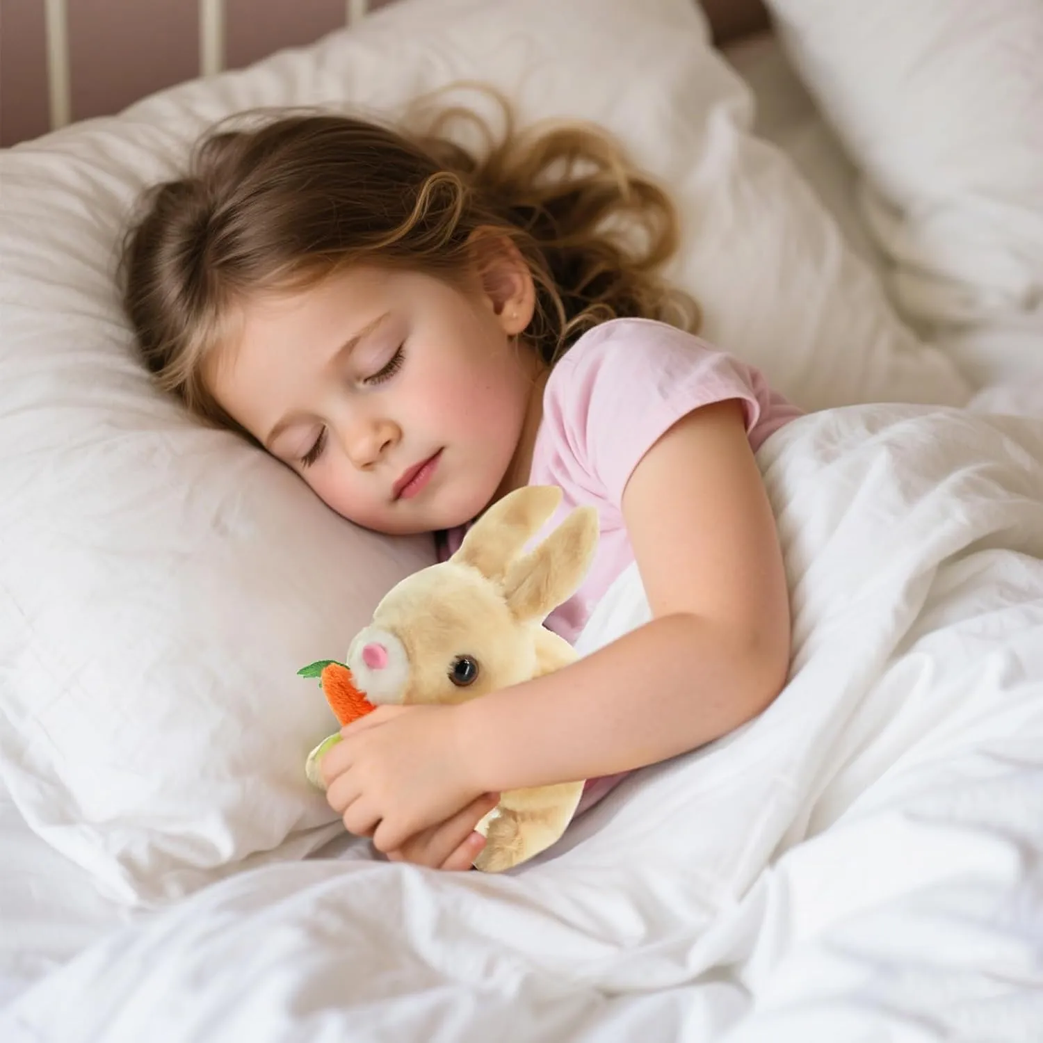 Duo with Carrot Surprise - Soft Safe Easter & Birthday Gift for bind circuit era choppy innovative Toddlers & Babies$ Brown Interactive Plush Bunny Toy Set - Talking & Walking Electric Rabbit 
