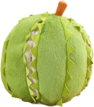 Durian Shape Stuffed wood Plush,Fruit Durian Stuffed Animal,Cute Durian Plush Toy (11.8 inch) Durian Plush Pillow, Detachable 