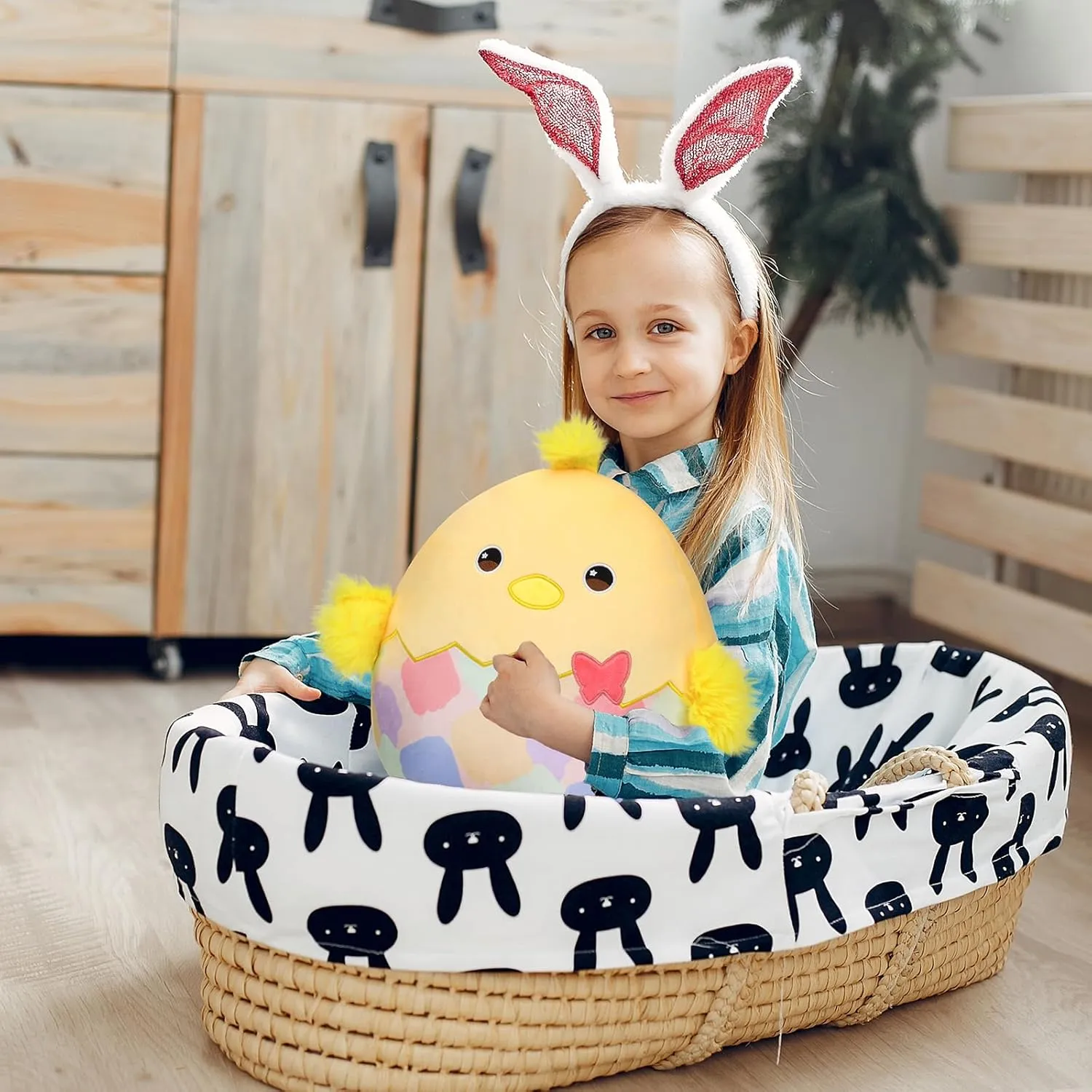 Easter Gifts for Kids Girls Boys 12�� Easter Chicken Plush climb reverently analyze narrate push Pillow Cute Easter Egg Chick Plush Toy Soft Chicken Stuffed Animal 
