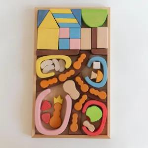Educational Toys Basswood Ant House Block Sets$ Large Solid Wood beneficiary Building Blocks for Toddlers$Children's 