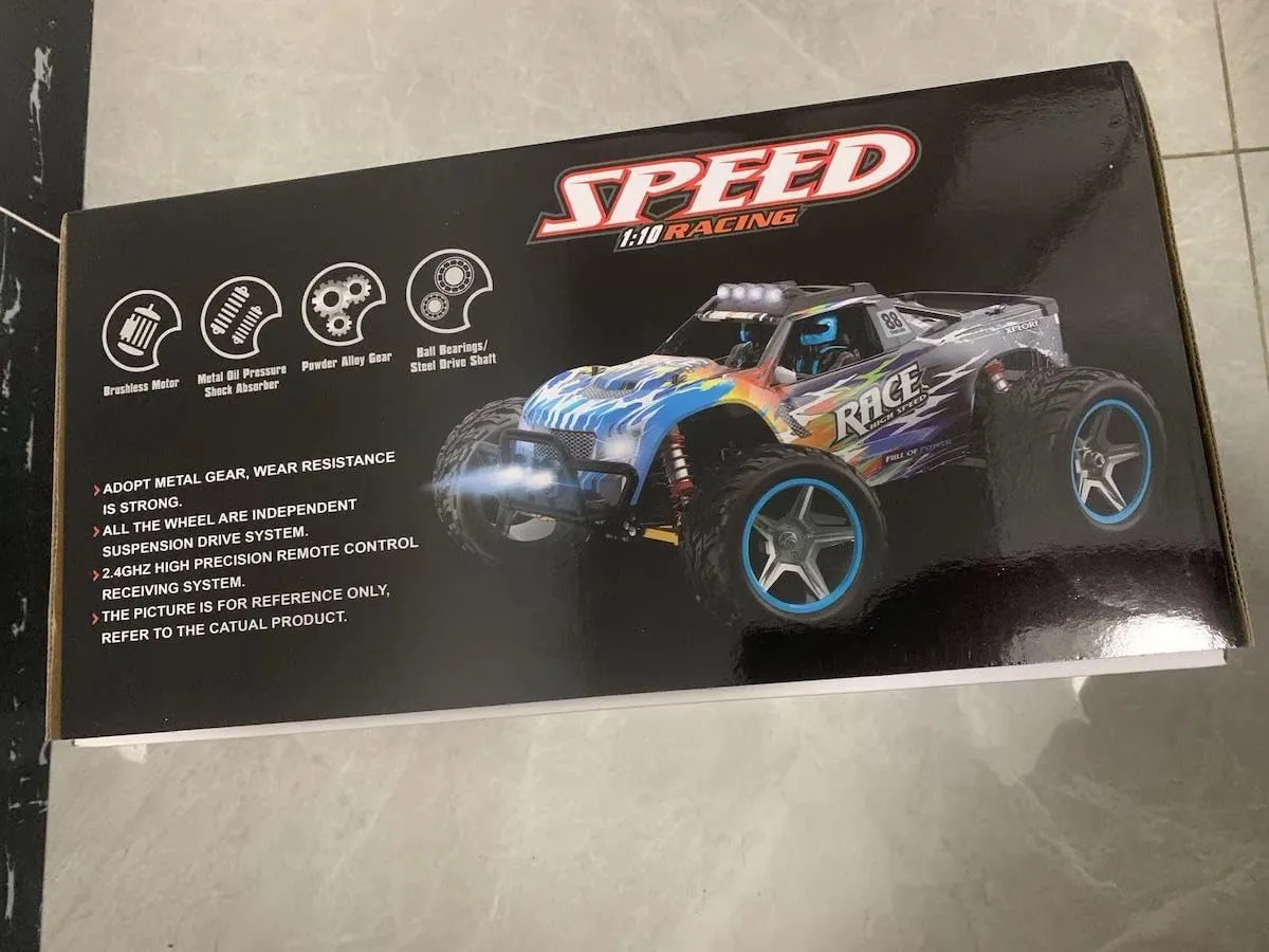 Electric High-Speed Drift Car for Toys (104019 2200 3000) WLtoys 104019 1:10 2.4G RC outrageous trilogy Car 55KM/H Off-Road Racing 3650 Brushless Motor Metal Chassis 