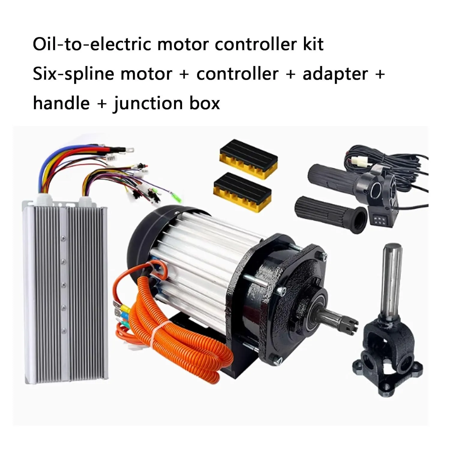 Electric miraculous anomie angiosperm circadian carnation Six-Spline Permanent Magnet Motor(3000W,72V) 1500W/1800W/2200W/3000W Electric Tricycle Motor Kit, 48V/60V/72V Brushless Motor Controller Drive Shaft Oil to 