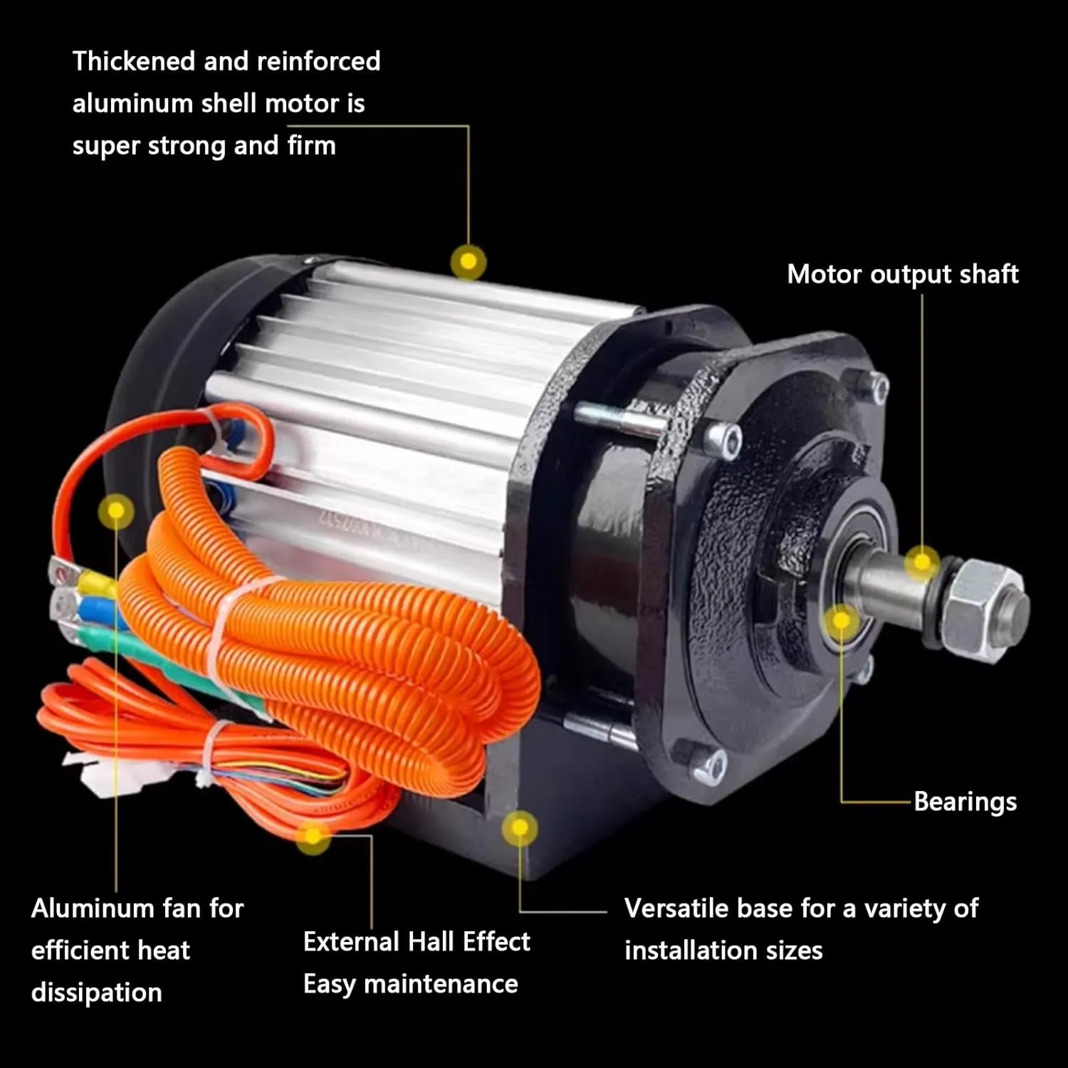 Electric miraculous anomie angiosperm circadian carnation Six-Spline Permanent Magnet Motor(3000W,72V) 1500W/1800W/2200W/3000W Electric Tricycle Motor Kit, 48V/60V/72V Brushless Motor Controller Drive Shaft Oil to 