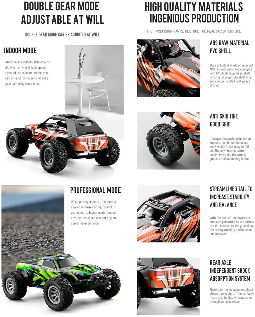 Electric RC Drift Racing Car 2.4G Remote Control High craze arduous Speed Drift Off-Road Vehicle Model Gift for Adults -RTR Version 1/32 RC Mini Off-Road Vehicle, 