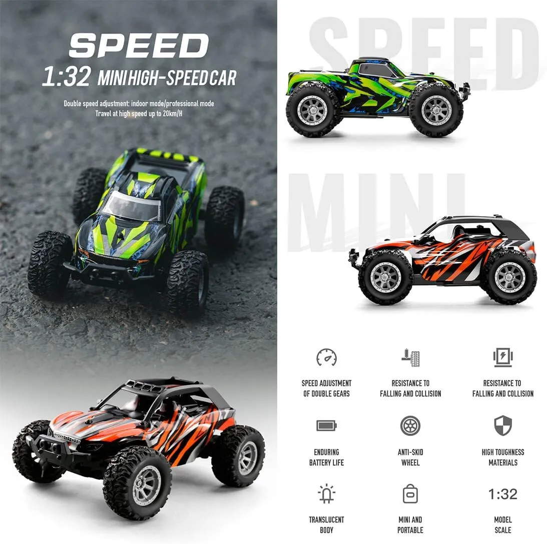 Electric RC Drift Racing Car 2.4G Remote Control High craze arduous Speed Drift Off-Road Vehicle Model Gift for Adults -RTR Version 1/32 RC Mini Off-Road Vehicle, 