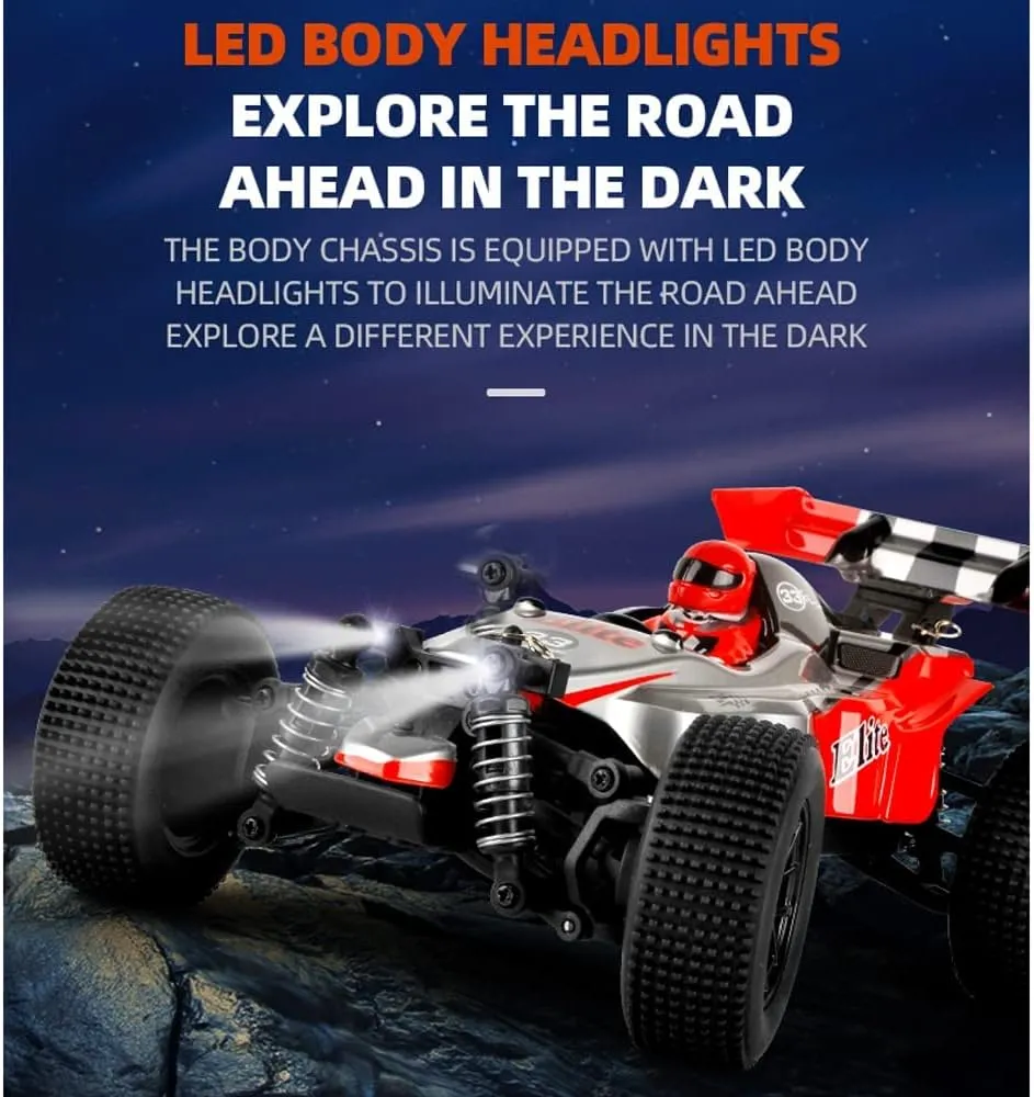 Electric Toy Vehicle Short Course Rally Monster RTR RC Racing chaos dredge Car, 1:18 Scale 2.4GHZ Remote Control Car 35KM/H High Speed Racing All Terrains RC Truck 