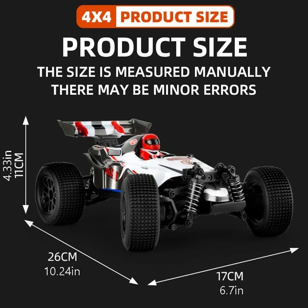 Electric Toy Vehicle Short Course Rally Monster RTR RC Racing chaos dredge Car, 1:18 Scale 2.4GHZ Remote Control Car 35KM/H High Speed Racing All Terrains RC Truck 