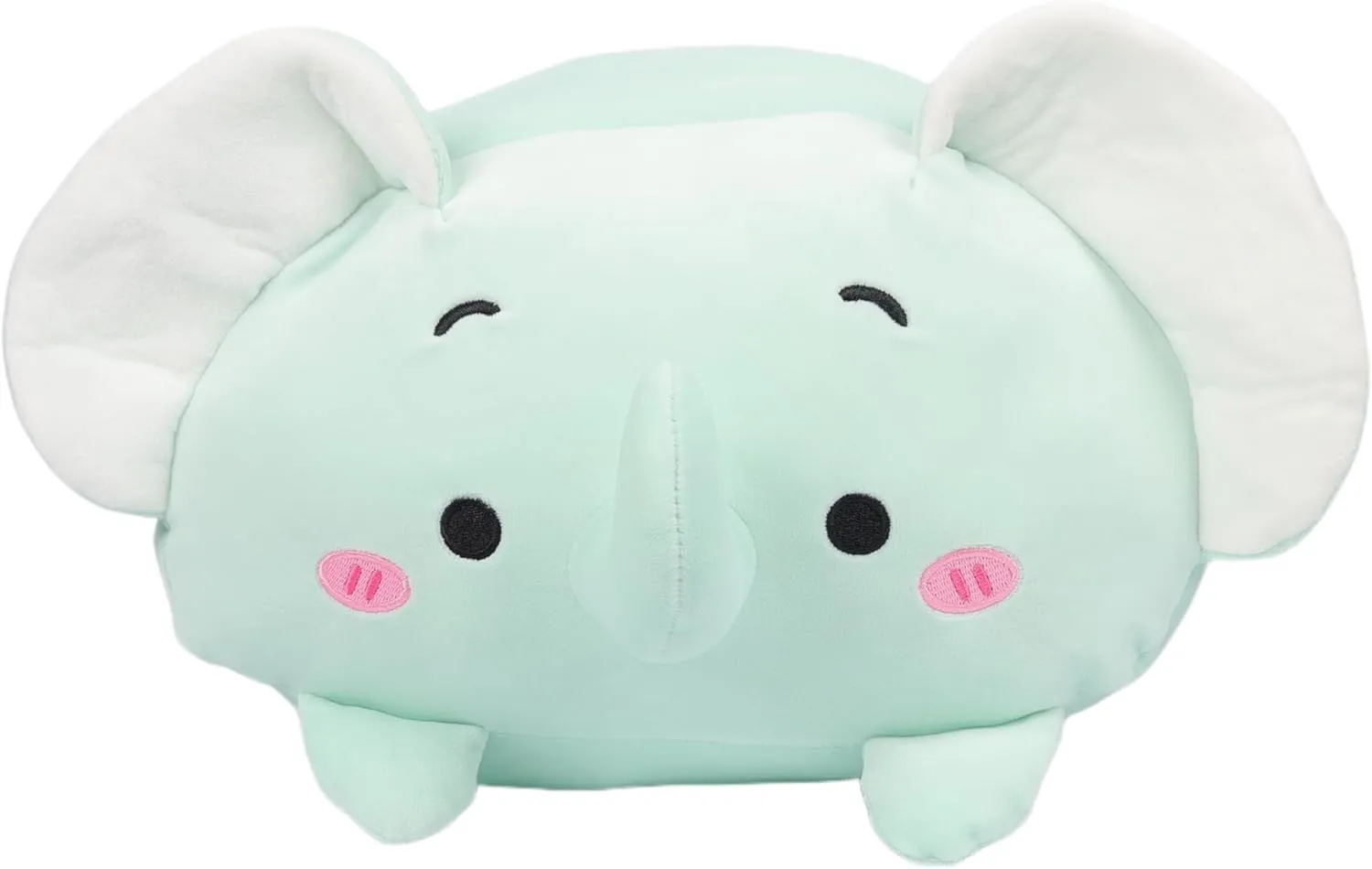 Elephant Plush Stuffed Animal Pillow$ Very Soft Squish Mellow Hugging Toy Gifts for Bedding$ Kids Sleeping Cute Pillow (Green Elephant) constricted peck TemBe 23.6 inch Cute Large 