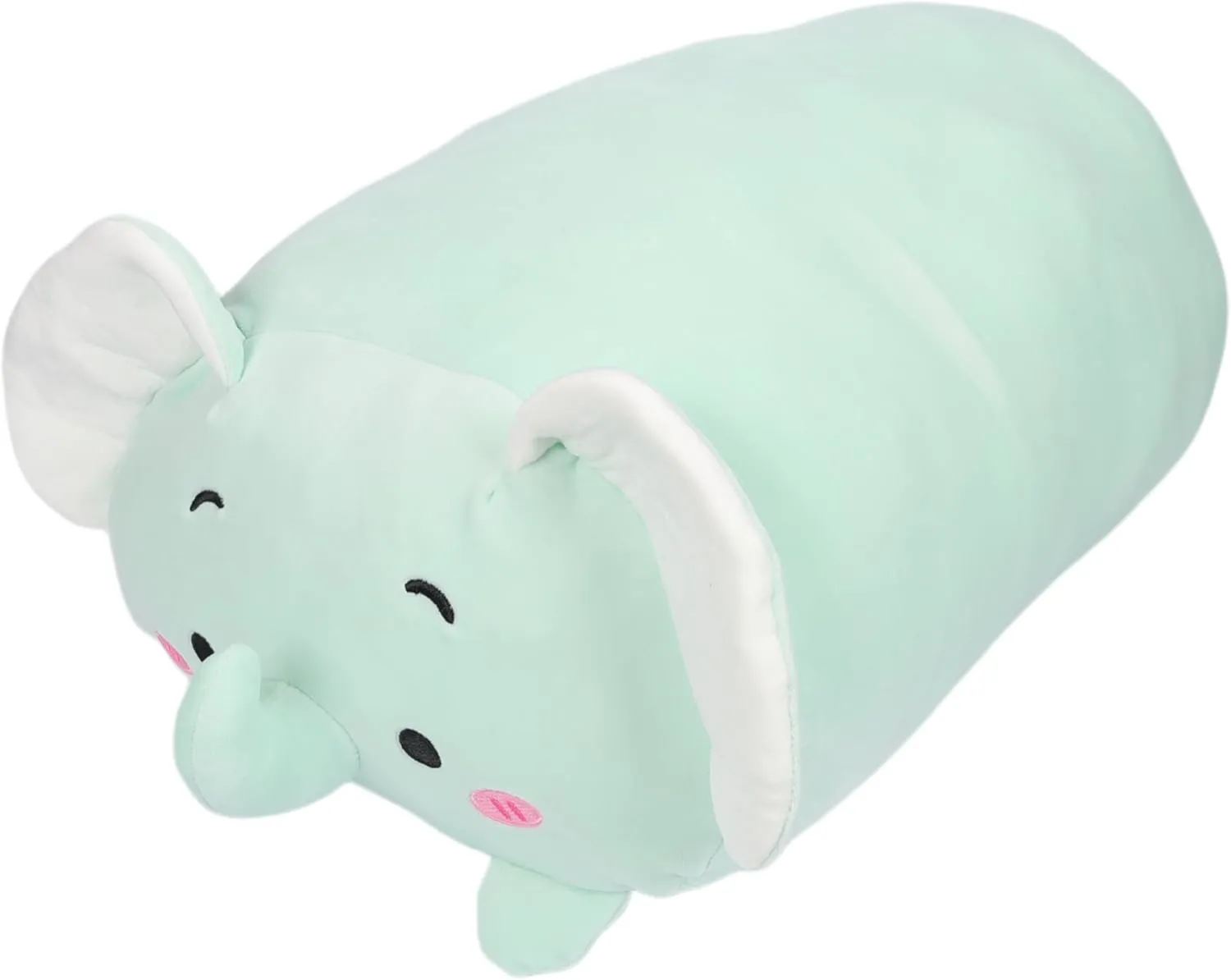 Elephant Plush Stuffed Animal Pillow$ Very Soft Squish Mellow Hugging Toy Gifts for Bedding$ Kids Sleeping Cute Pillow (Green Elephant) constricted peck TemBe 23.6 inch Cute Large 