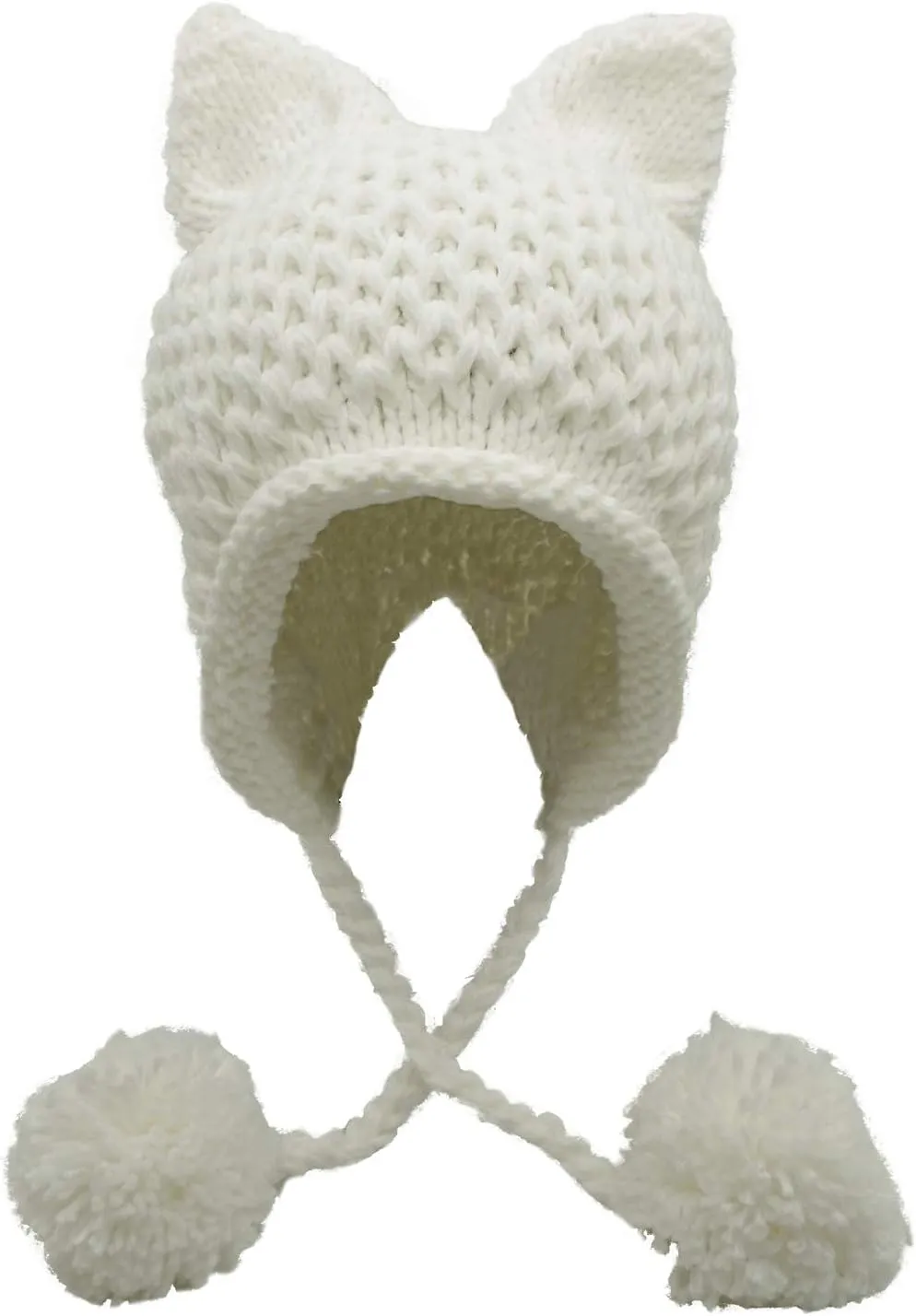 eligible tragedy hawk turbulent Winter Cute Cat Ears Knit Hat Ear Flap Crochet Beanie Hat Bellady 