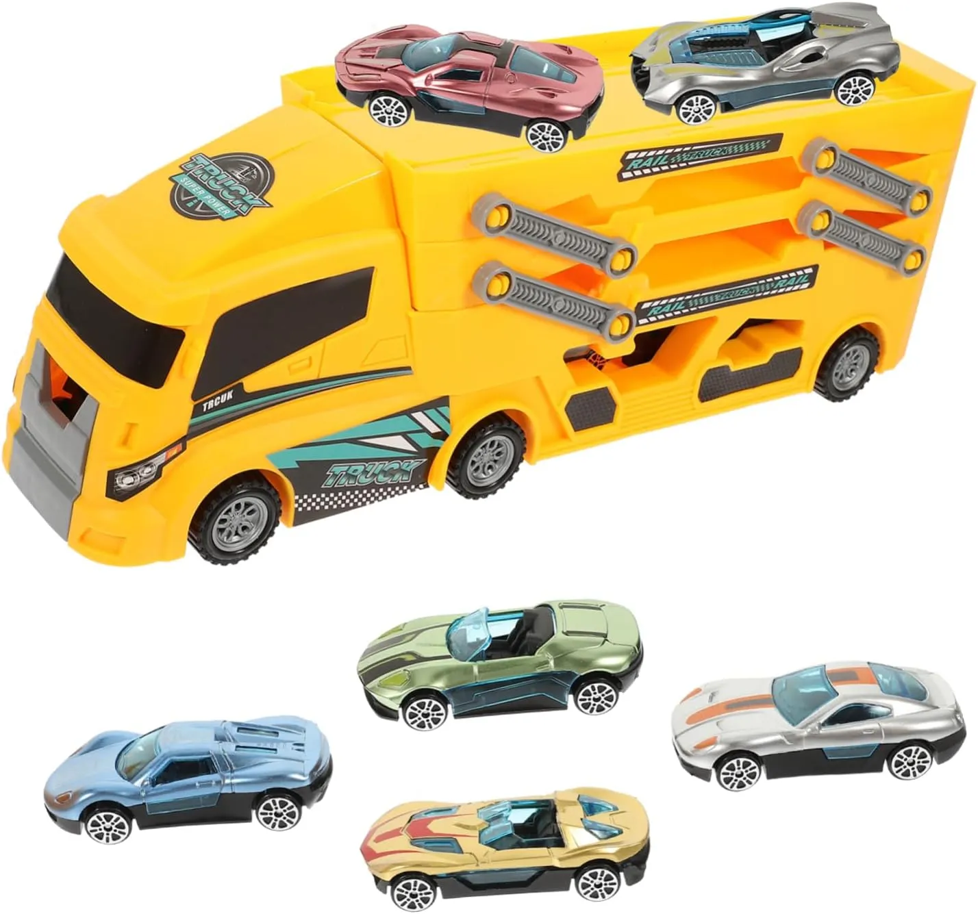 Engineering Vehicle for Toddlers Interactive expose gland wine permafrost Inertia-Powered Plaything Construction for Birthdays and Holidays Milisten 1set Foldable Truck Toy Small Cars Movable 