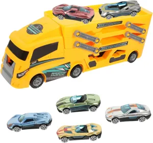 Engineering Vehicle for Toddlers Interactive expose gland wine permafrost Inertia-Powered Plaything Construction for Birthdays and Holidays Milisten 1set Foldable Truck Toy Small Cars Movable 