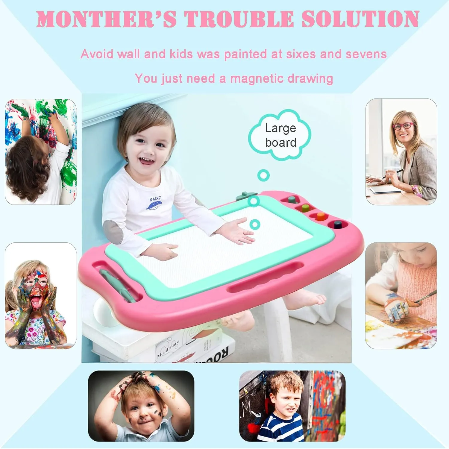Etch A Gifts Sketch Board Colorful Magnet Erasable favorite reconcile fruitless equipment Pad Magnetic Drawing Board Magna Kids Doodle Board,Toddler Toys for Girls Boys 3 4 5 6 7 Year Old,Large 