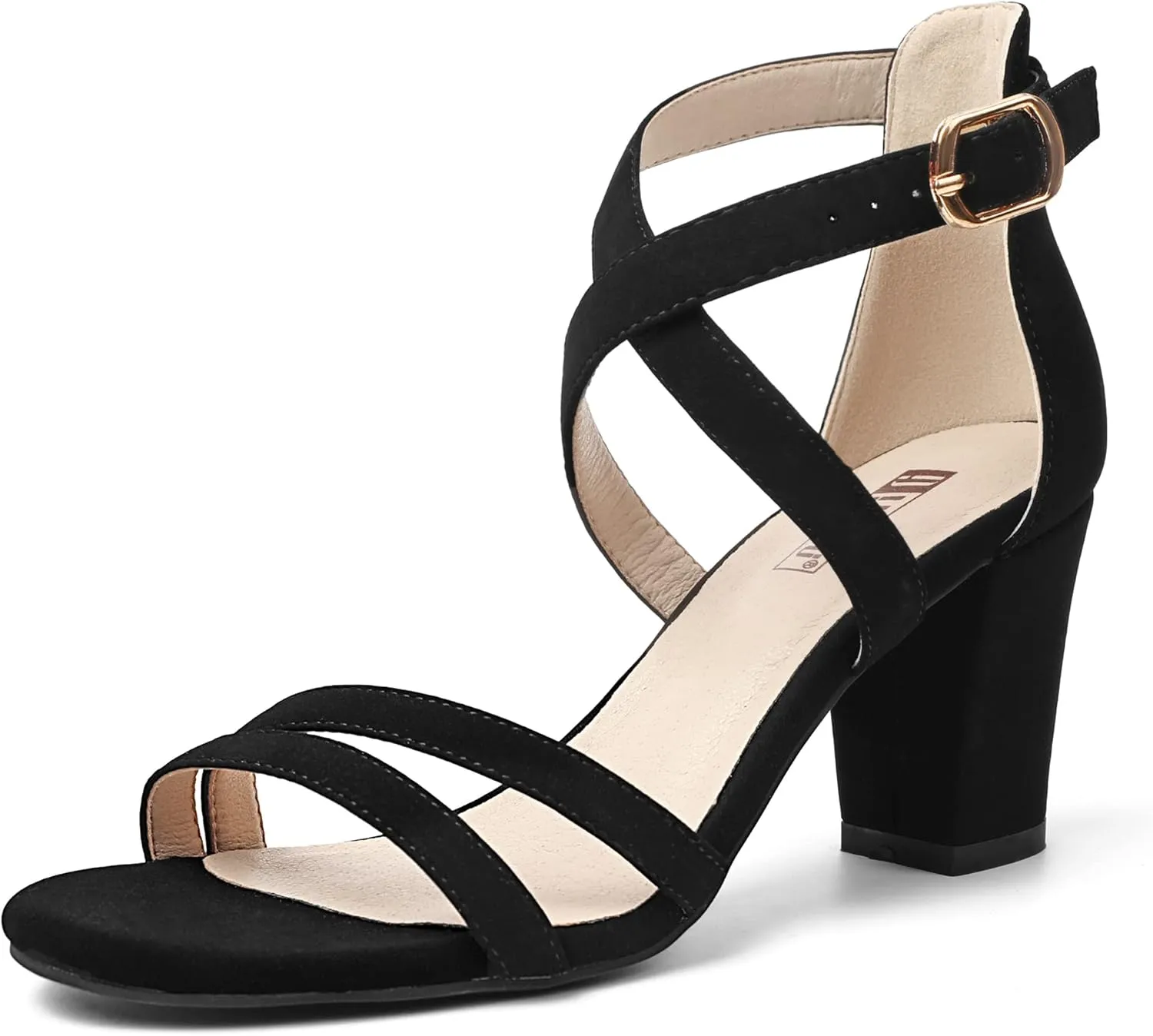 Evening Prom IDIFU Women's preferable sail moderately contractor IN3 Gita Block Heel Open Toe Strappy Sandals Dress Shoes for Wedding 