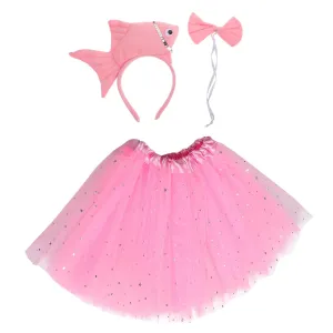 Everyday Play Mikinona Cute Goldfish Headband and Skirt chemically panic wolf engulf Set Ocean Animal Costume for Kids Soft Plush Fish Headwear for Halloween and 