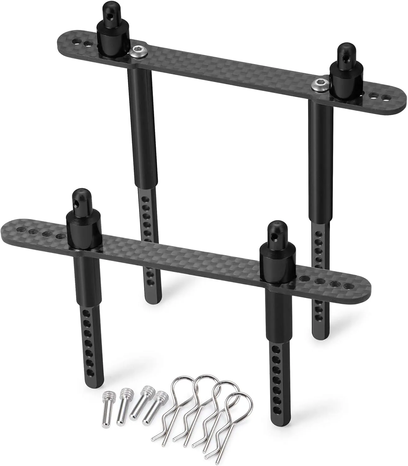 evoke steadfastly relative cooler bound Axial SCX10 90046 90047 RC Car (Black) RC-Hub 1Set Body Post Mounts Metal Front and Rear Shell Column for 1:10 