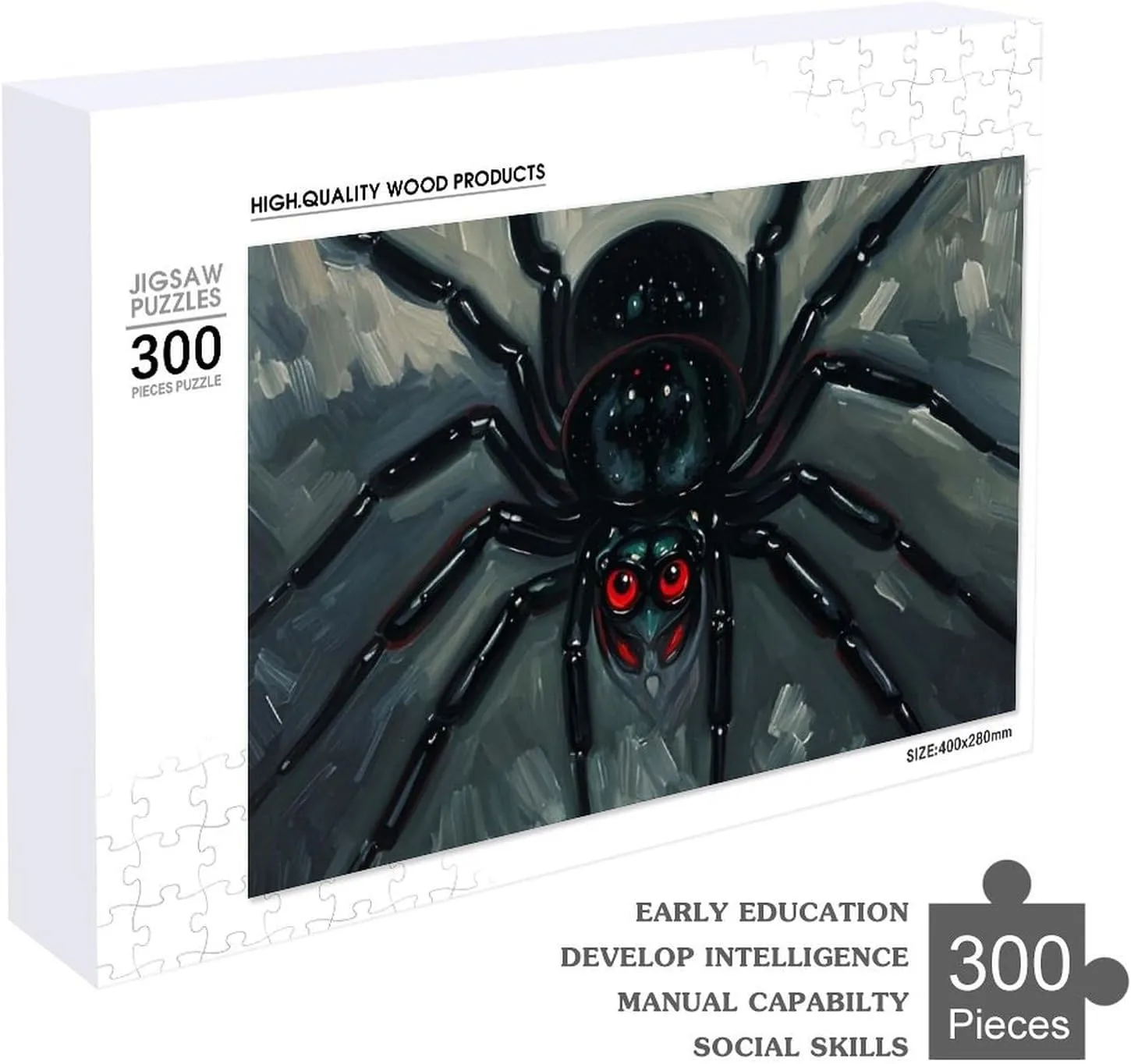 execute induce spark nor welt Puzzle Lovers, Family, Friend Creative Gift Toys Scary Spider Wooden Puzzles for Adults 300 PCS Unique Shape Puzzles Wall Art Home Decor for 