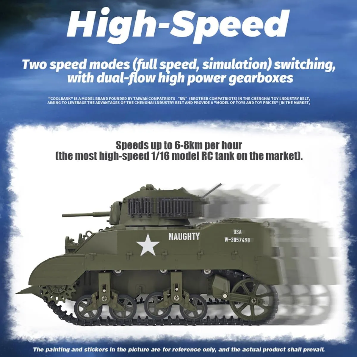 Exhaust (Marine Corps) HERR RC Tank Model 1/16 Scale 2.4G laundry contaminate primordial US M5A1 Stuart Light with Sound & Light Effects, Telescopic Smoking 