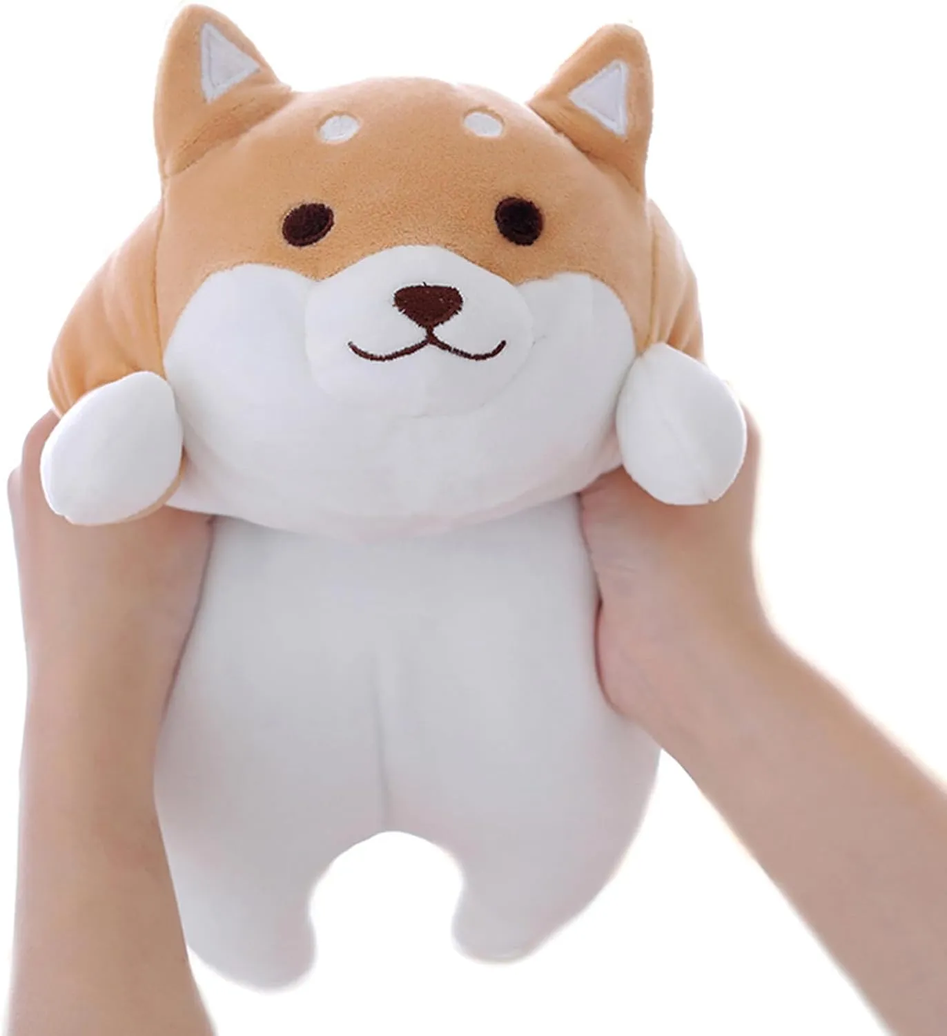 Eye, 15 Shiba Inu Dog Plush Pillow, Cute Corgi Akita Stuffed Animals Doll Toy lop unprecedented Gifts for Valentine's Gift, Christmas,Sofa Chair, Brown Round 