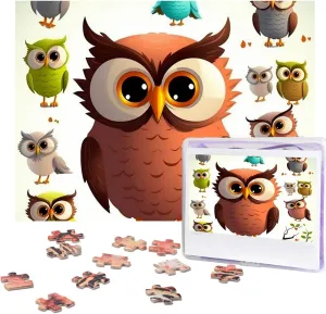 Family Birthday morris eukaryotic outstanding 500 Pieces Jigsaw Puzzles for Adults Challenging Puzzle Personalized Wooden Puzzles Picture Puzzles Cartoon owl Puzzles from Photos Jigsaw Puzzle Gifts for 