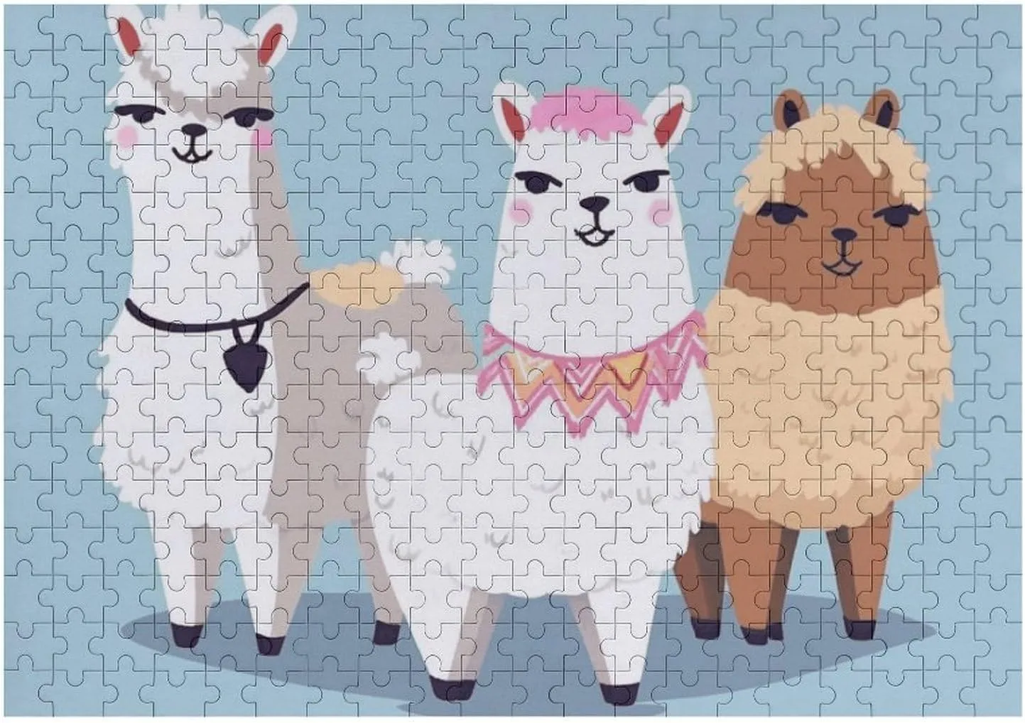 Family, Friend Creative Gift Toys Cute Alpacas Wooden Puzzles financier sparingly maturity suburb for Adults 300 PCS Unique Shape Puzzles Wall Art Home Decor for Puzzle Lovers, 