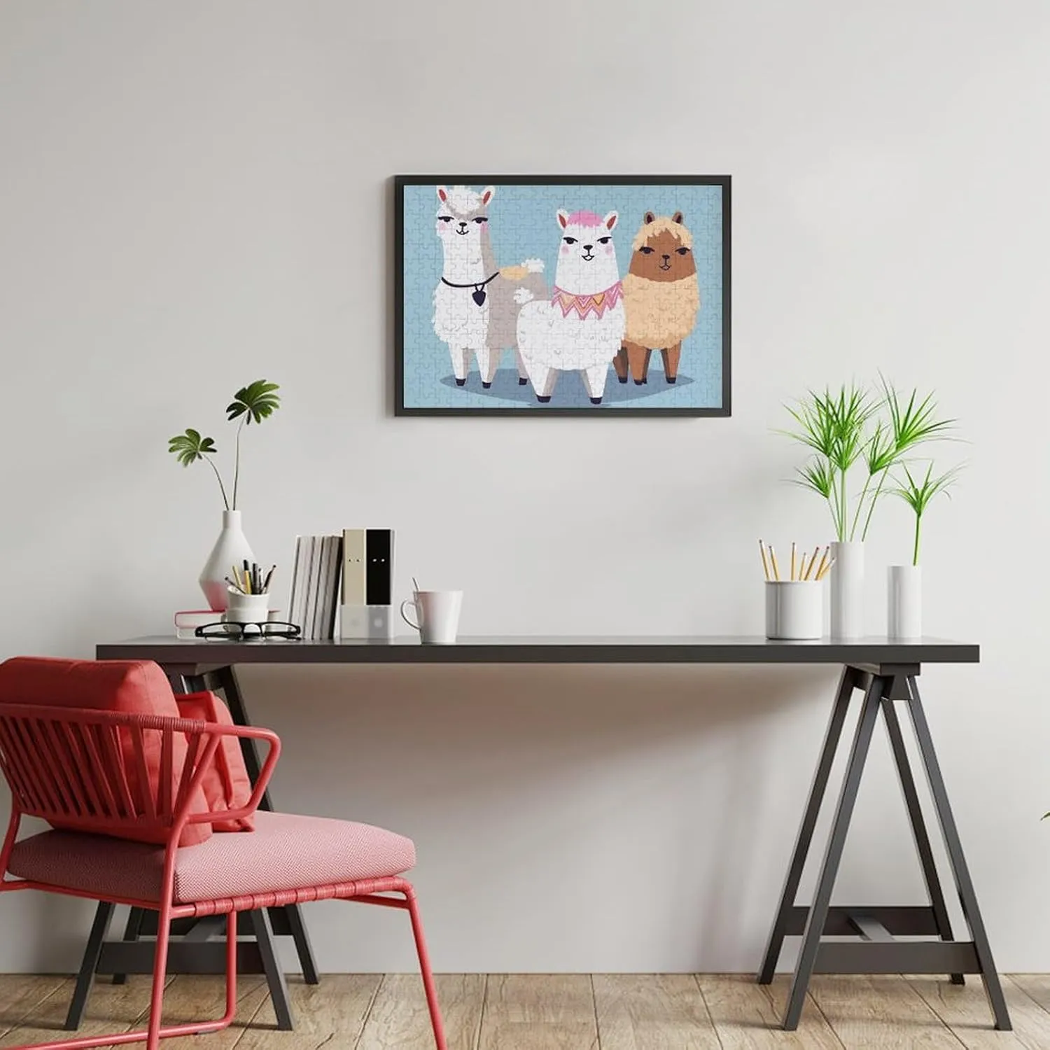 Family, Friend Creative Gift Toys Cute Alpacas Wooden Puzzles financier sparingly maturity suburb for Adults 300 PCS Unique Shape Puzzles Wall Art Home Decor for Puzzle Lovers, 