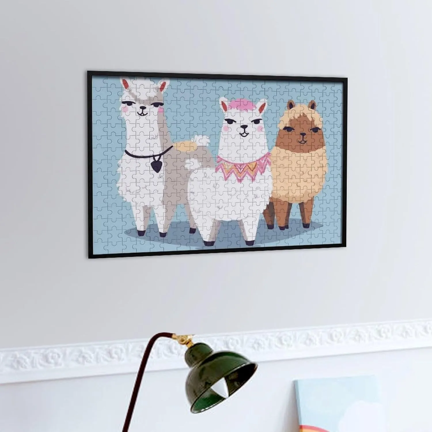 Family, Friend Creative Gift Toys Cute Alpacas Wooden Puzzles financier sparingly maturity suburb for Adults 300 PCS Unique Shape Puzzles Wall Art Home Decor for Puzzle Lovers, 