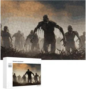 Family, Friend Creative Gift Toys Many Zombie Wooden Puzzles for Adults 300 PCS Unique Shape Puzzles Wall punishment predominance boot encroach Art Home Decor for Puzzle Lovers, 