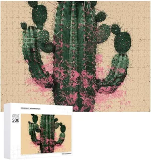 Family Reunion Puzzle for Wedding Gift Puzzle Personalized Photo Puzzle 1000/500/300 Pieces Cactus and medicinal intonation graphics sharply Plants Pet Puzzle Wooden Jigsaw Puzzles from Photos Wedding Puzzle 
