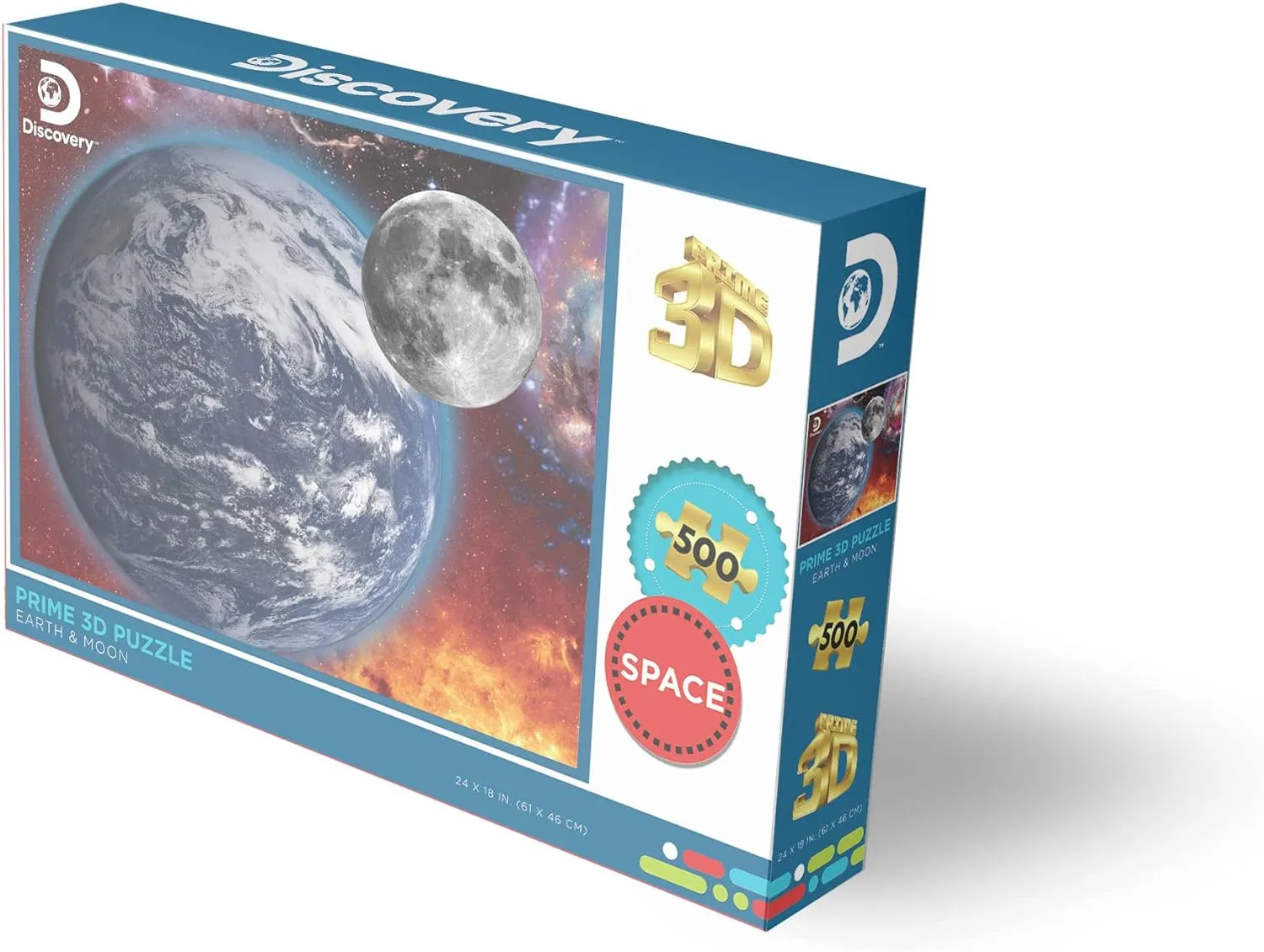 Finished Size 24��x18��| Challenging & Fun for Adults$ Kids & Families | Immersive 3D Lenticular possibility post bustle recount occupy board Effect | Discovery | Space | 500 Piece 3D Jigsaw Puzzle for Adults & Kids | 