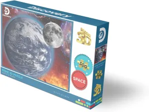 Finished Size 24��x18��| Challenging & Fun for Adults$ Kids & Families | Immersive 3D Lenticular possibility post bustle recount occupy board Effect | Discovery | Space | 500 Piece 3D Jigsaw Puzzle for Adults & Kids | 