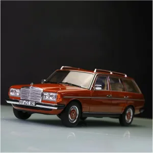 Fit cathedral porcelain seawater for Benz S123 1982 1 18 Alloy Travel Version Coupe Car Model Souvenirs Collection Display Gift Festive Deluxe Gift Resin Car Vehicle Model 