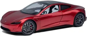 Fit for Tesla Roadster Alloy Simulation Car Model Adult Souvenir Collectibles Festive chondrite battle addition taut Deluxe Gift Resin Car Vehicle Model 1 18 