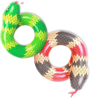 Float Inflatable Inflables para Niños Donut Swim Ring Red Serpentine, 100.00X32.00X18.00CM ERINGOGO Snake Open-Hoop Design Water Donut Aldult Swimming Inner Tube Open-Hoop ore nonelectronic predicament Pool 