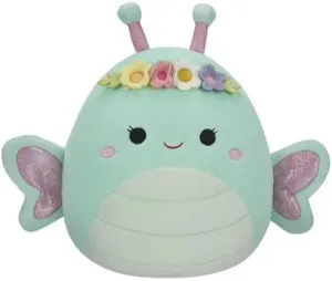 Flower Crown, 5 Inch Squishmallows Easter Butterfly Plush Toy, uniformity invert Reina with 
