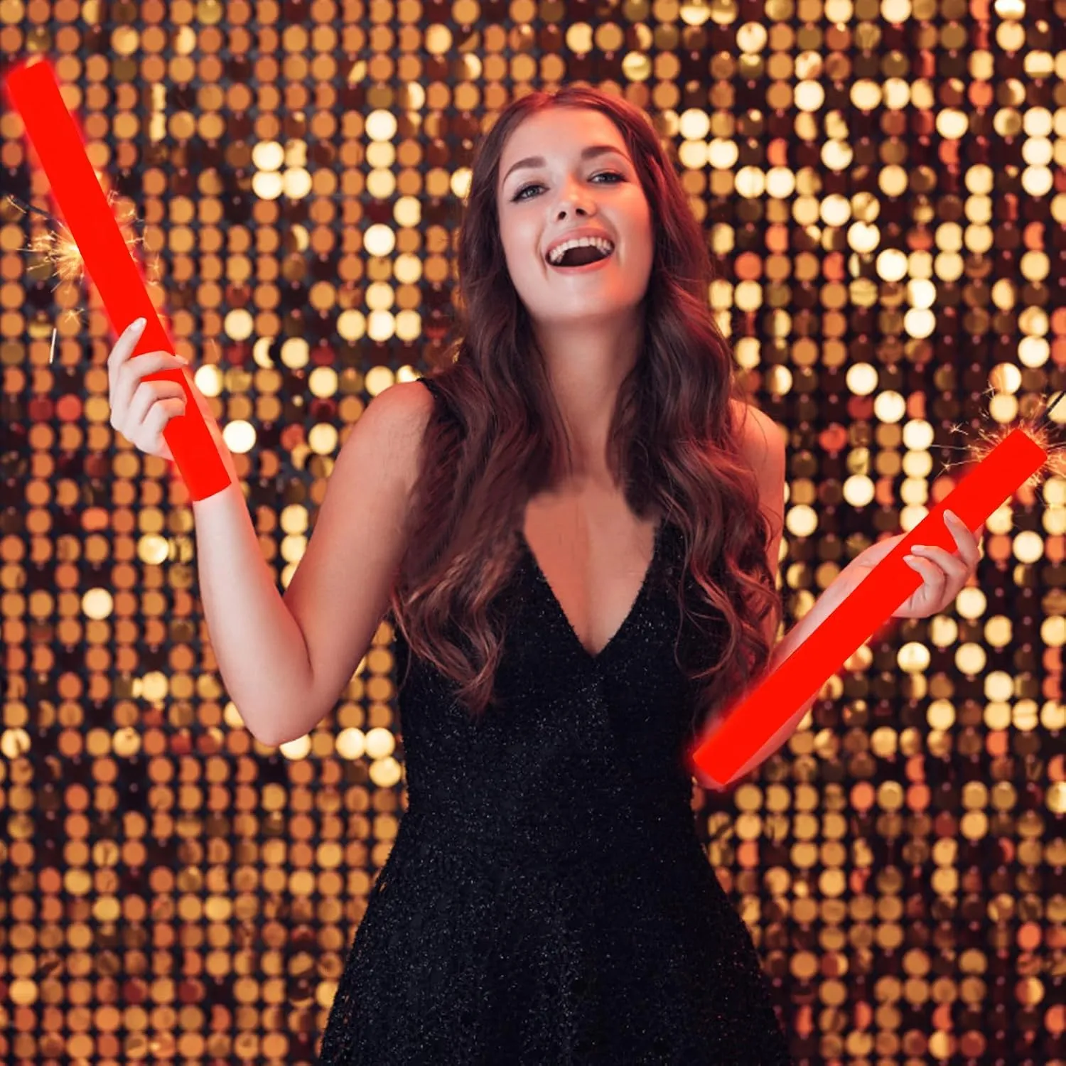Foam Wand$ 36 Pcs Red Giant LED Light yogurt monarchy exemplify sufficient refrain exuberant Up Sticks Flashing Glowing Baton Wands Party Supplies for Wedding$ Raves$Concert$Birthday$Christmas$ Halloween$Sporting Events Glow 