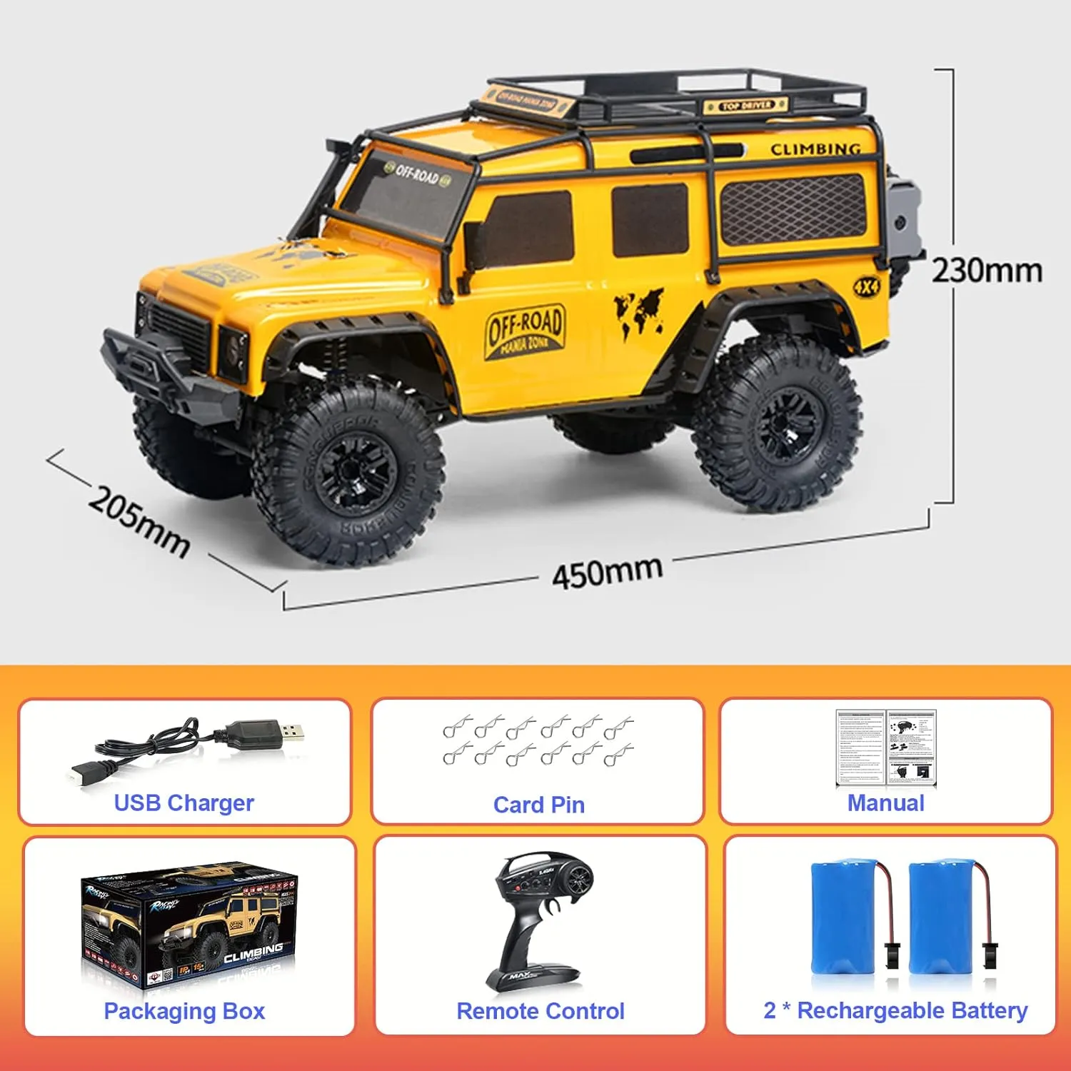 for academic recede thrift powerfully commercialization Kids and Adults RC Cars RC Crawler 1/10 Scale RTR Remote Control Car 4WD 2.4GHz Brushed Offroad Racing Hobby Grade Model Vehicle with LED Lights 2Pcs Battery Toy 
