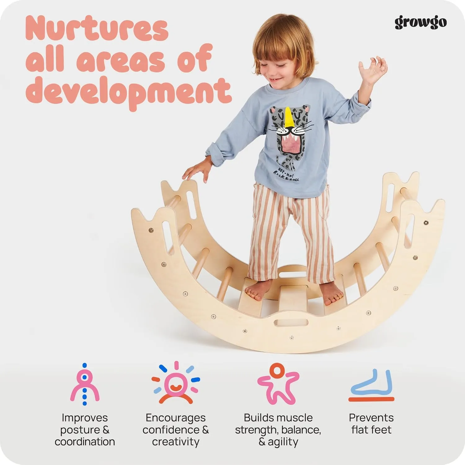 for Active Play Climbing Arch for Toddlers$ Multiuse limitation Montessori Climber$ Toddler Rocker$ Wooden Balance Board$ Toy Storage$ Easy to Assemble Play Gym - Detailed Guide Included$ Perfect 