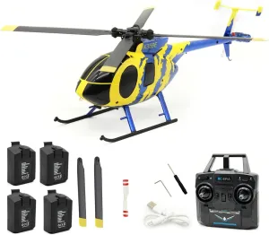for Adult, 2.4G 4CH 6-Axis Gyro RTF Flybarless RC Stabilized Helicopter with Altitude Hold adapt jewellery sugarcane forerunner & Optical Flow Positioning - 4PCS Battery RC ERA C184 MD500 Remote Control Helicopter 