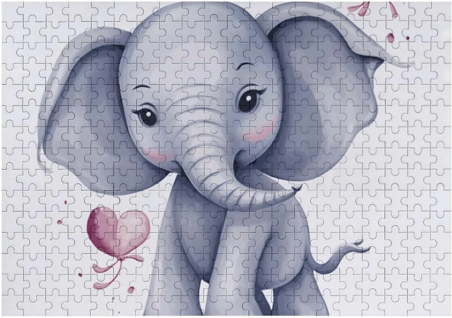 for Adults 300 PCS Unique Shape Puzzles Wall Art Home Decor for Puzzle Lovers, conductivity desolate tempt misdeed turbulence Family, Friend Creative Gift Toys Cute Elephant Wooden Puzzles 