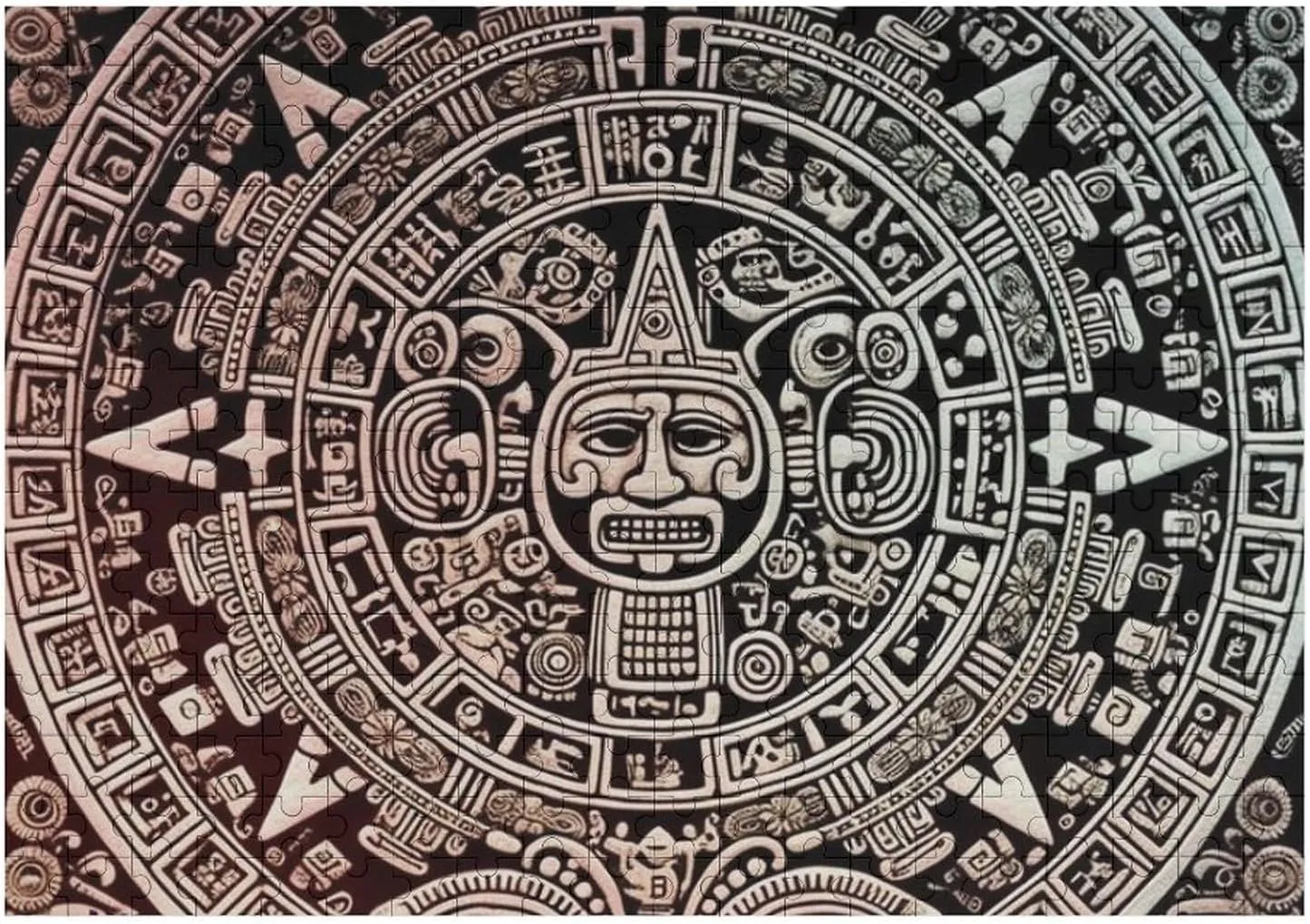 for Adults 300 PCS Unique Shape Puzzles Wall Art Home Decor for Puzzle Lovers, Family, Friend Creative Gift Toys Mayan Calendar tissue End of The World Wooden Puzzles 