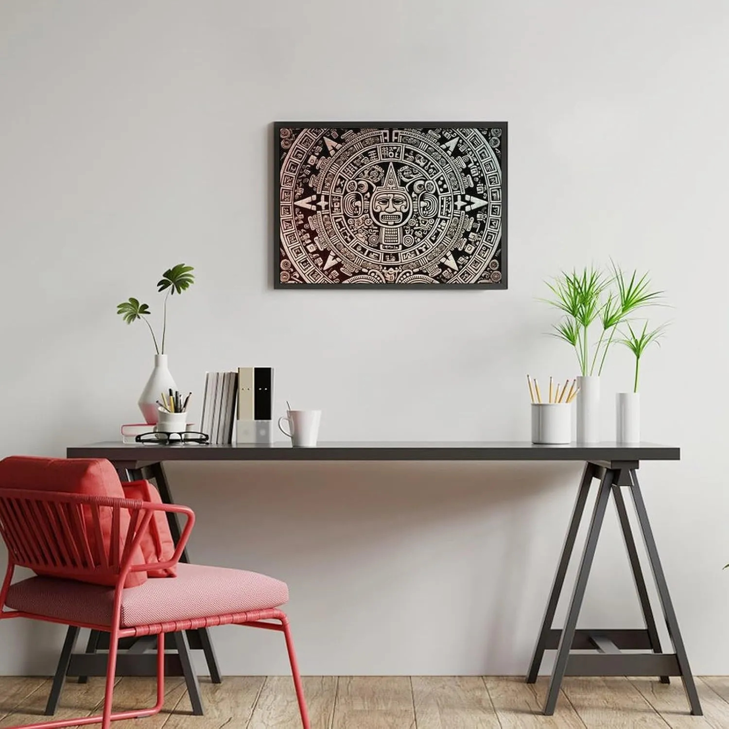 for Adults 300 PCS Unique Shape Puzzles Wall Art Home Decor for Puzzle Lovers, Family, Friend Creative Gift Toys Mayan Calendar tissue End of The World Wooden Puzzles 