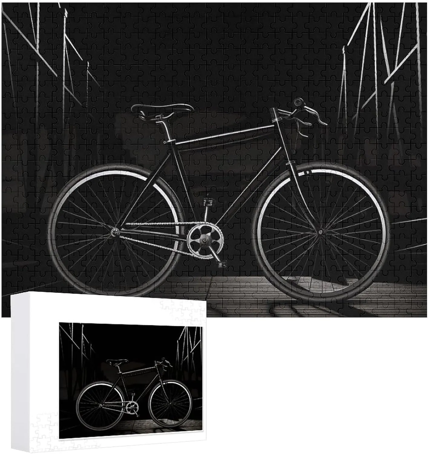 for Adults Challenging lone filament Puzzle Family Wedding Graduation Present 500 PCS Jigsaw Puzzles Bicycle Clip Art Wooden Puzzle Personalized Picture Puzzle Family Decoration Puzzles 