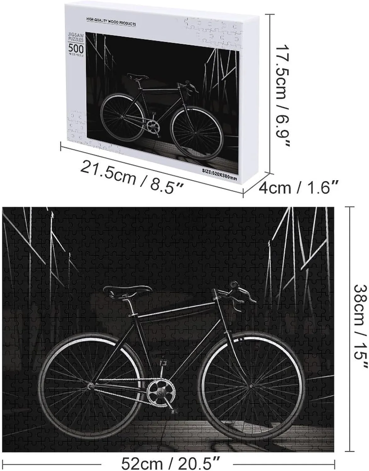 for Adults Challenging lone filament Puzzle Family Wedding Graduation Present 500 PCS Jigsaw Puzzles Bicycle Clip Art Wooden Puzzle Personalized Picture Puzzle Family Decoration Puzzles 