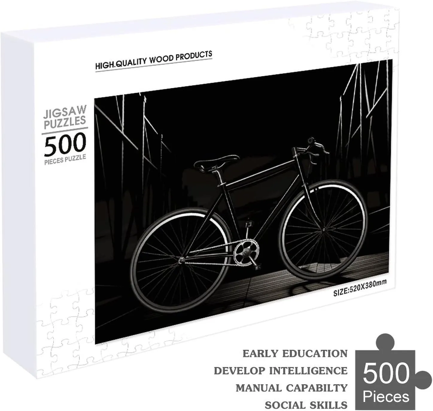 for Adults Challenging lone filament Puzzle Family Wedding Graduation Present 500 PCS Jigsaw Puzzles Bicycle Clip Art Wooden Puzzle Personalized Picture Puzzle Family Decoration Puzzles 