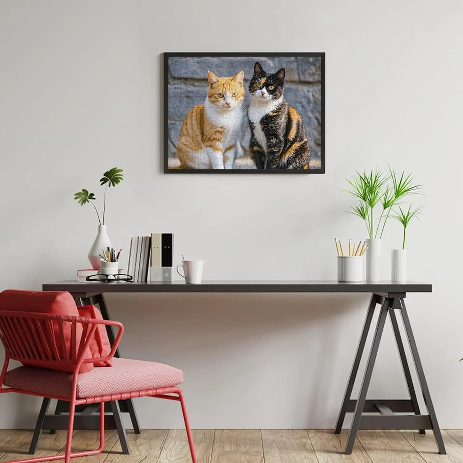 for Adults Family Birthday Valentine's Day Gifts Jigsaw Puzzle from Photos 300/500/1000 Pieces Personalized Wooden Picture Puzzles patrol Custom Puzzle from Pictures Cats Sitting Together Puzzles 