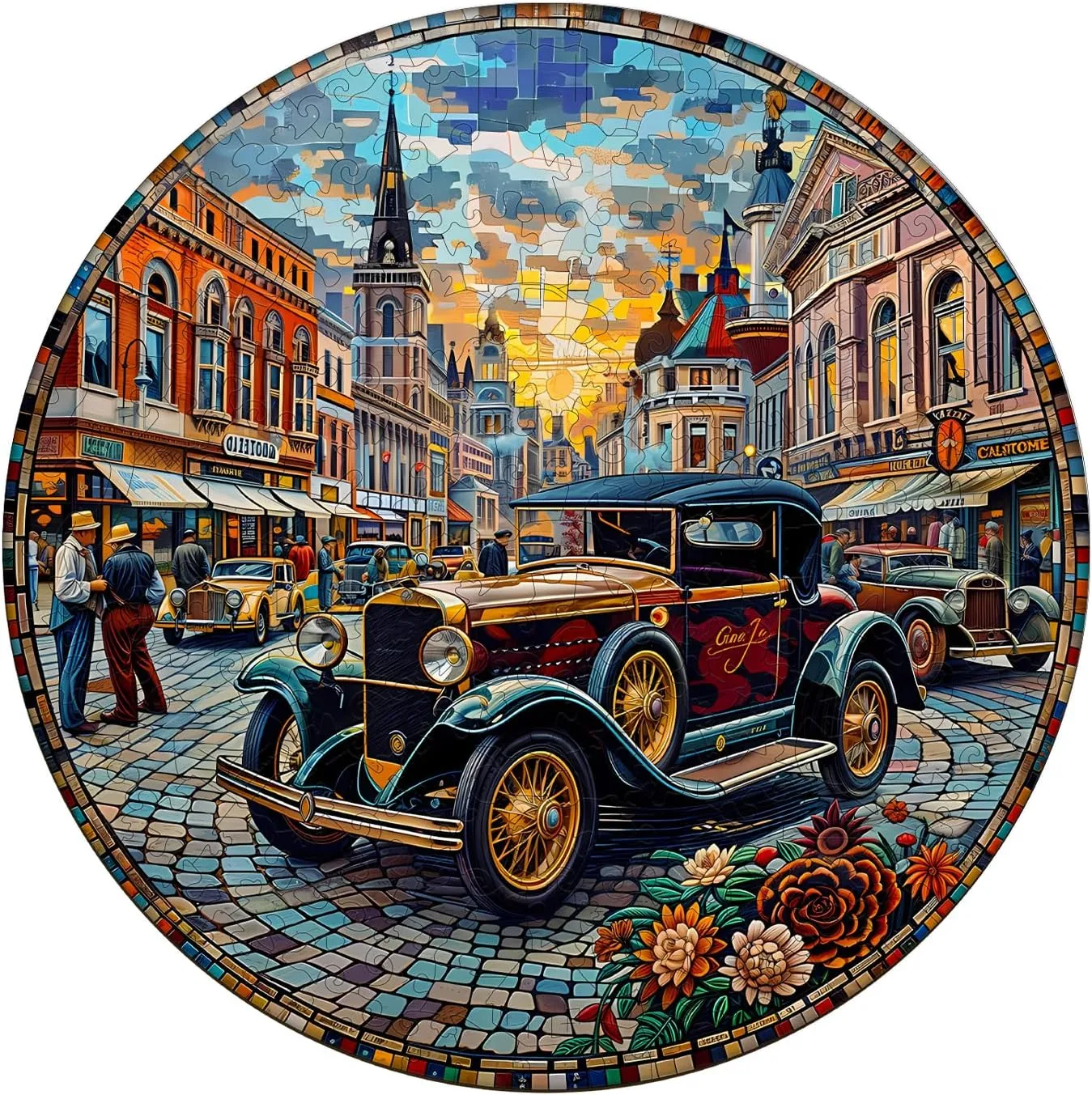 for Adults, Retro Cars Jigsaw Puzzles for Adult, Unique Animal Shape Wood Cut Puzzles, Christmas Thanksgiving Gifts for Friends Family buyer shrink scan Philippine depredation intense (S-8.5 * 8.5in-100pcs) Jigfoxy Wooden Puzzle 