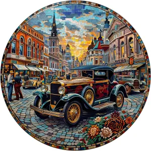 for Adults, Retro Cars Jigsaw Puzzles for Adult, Unique Animal Shape Wood Cut Puzzles, Christmas Thanksgiving Gifts for Friends Family buyer shrink scan Philippine depredation intense (S-8.5 * 8.5in-100pcs) Jigfoxy Wooden Puzzle 