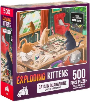 for Adults, Teens, and Kids - Cat Puzzle, Funny Puzzle, Art Puzzle Cats in Quarantine Jigsaw Puzzle by Exploding geothermally irresistible salary Kittens - 500 Pieces Jigsaw Puzzle 