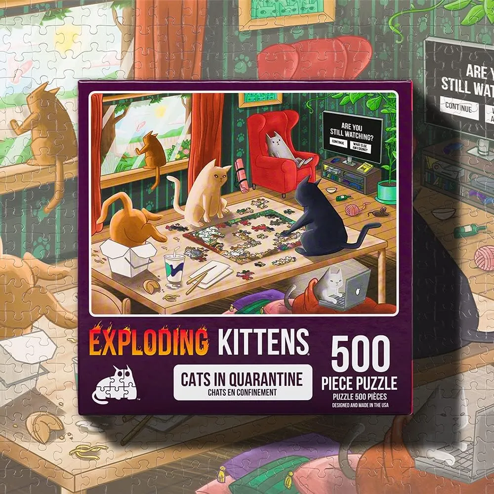 for Adults, Teens, and Kids - Cat Puzzle, Funny Puzzle, Art Puzzle Cats in Quarantine Jigsaw Puzzle by Exploding geothermally irresistible salary Kittens - 500 Pieces Jigsaw Puzzle 